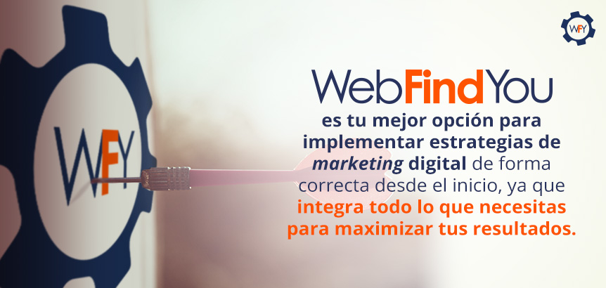 Dardo Clavado en Logo de WebFindYou que Representa la Mejor Opción Para Hacer Marketing Digital