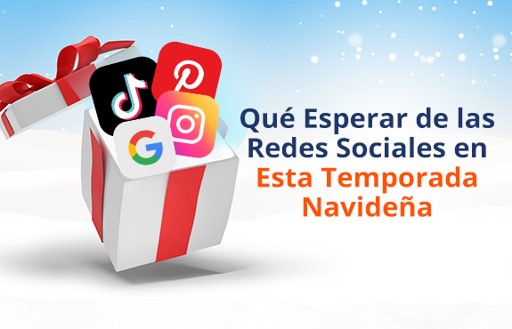Logos de las Apps de Redes Sociales Dentro de una Caja de Regalo, Preparándose Para Navidad