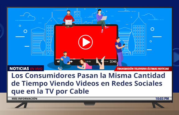 Reporte de Noticias Televisivas Mostrando a Consumidores de Contenido en Redes Sociales
