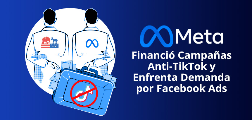 Dos Hombres Intercambiando Maleta con Dinero para Representar el Financiamiento de Facebook en Campañas Anti-TikTok