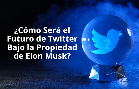 Pájaro de Twitter Dentro de Bola de Cristal con Futuro Desconocido Bajo Propiedad de Elon Musk