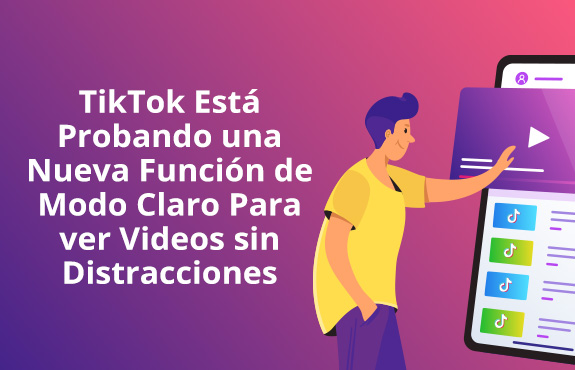 Usuario en TikTok Viendo Videos sin Distracciones con la Nueva Función de Modo Claro