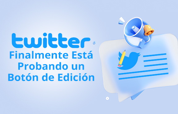 Pájaro de Twitter Sosteniendo Lápiz Para Editar un Tuit