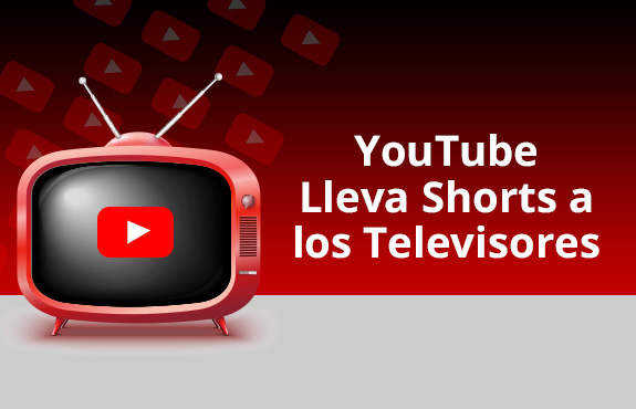 TV Vintage con Logotipo de YouTube en el Centro Mientras la Empresa Lanza Shorts Para TV