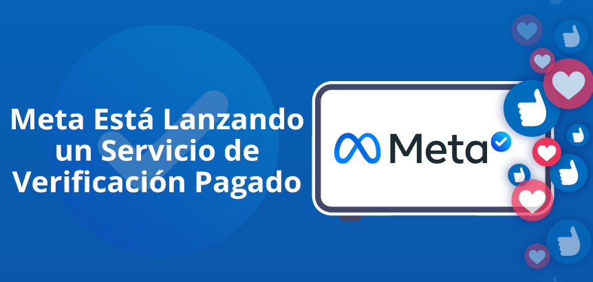 Logo de Meta y Verificación Azul Incrustados en Teléfono por Meta Lanzando Servicios Pagos de Verificación