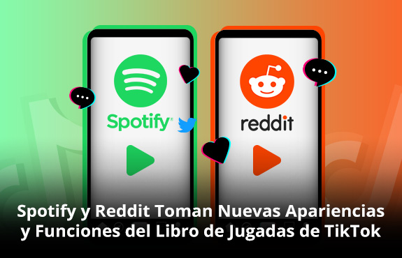Telfonos que Muestran el Logotipo de Reddit y Spotify Como Ambos Rediseados