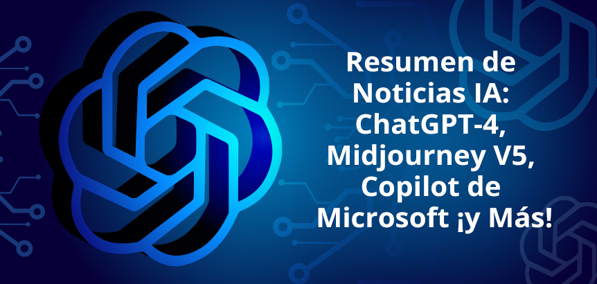 Logo de ChatGPT Sobre Fondo Azul Representando Nuevas Funciones IA como Copilot y Midjourney V5