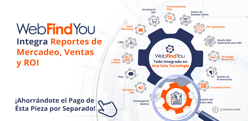WebFindYou, Tecnología Para Mercadeo Digital Integra Reportes de Mercadeo, Ventas y ROI