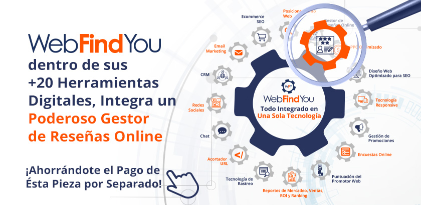WebFindYou Integra un Poderoso Gestor de Reseñas Online