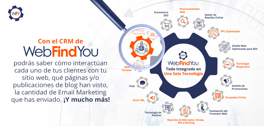 Con el CRM de WebFindYou Podrs Tener una Variedad de Datos a la Mano