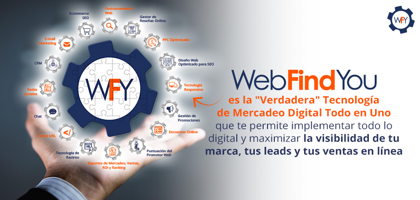 WebFindYou es la Verdadera Tecnología de Mercadeo Digital Todo en Uno