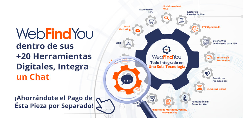 WebFindYou Dentro de sus +20 Herramientas Integra un Poderoso Chat WebFindYou Dentro de sus +20 Herramientas Integra un Poderoso Chat