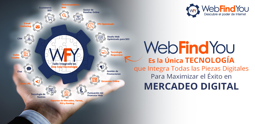 WebFindYou es la Única Tecnología de Mercadeo Digital Todo en Uno WebFindYou es la Única Tecnología de Mercadeo Digital Todo en Uno