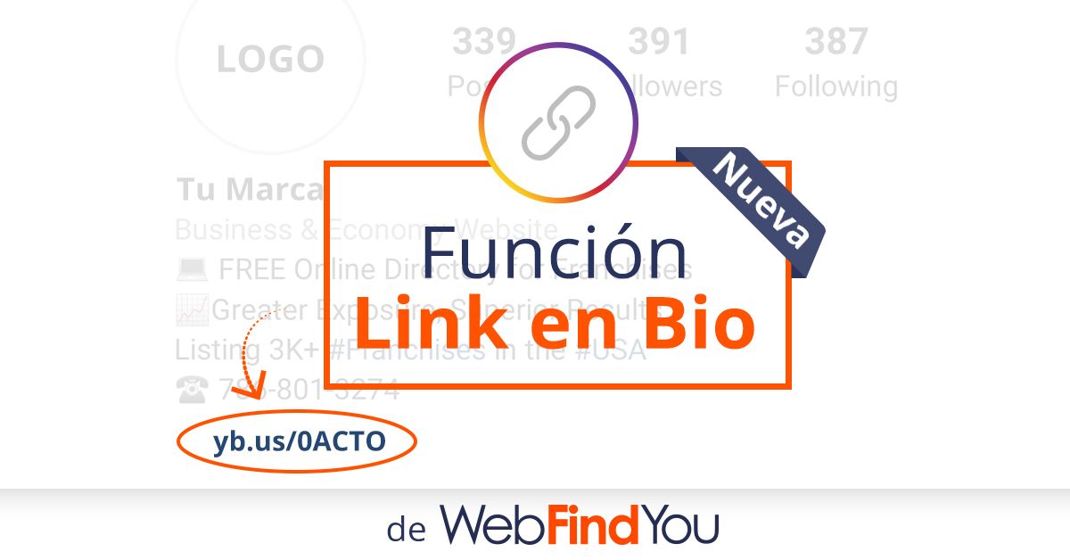 Nueva Función de Link en Bio de WebFindYou