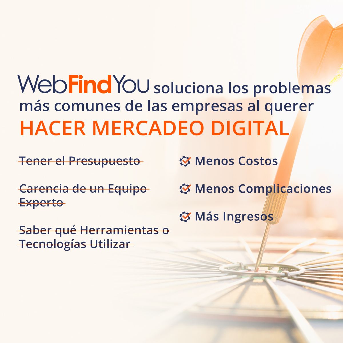WEBFINDYOU SOLUCIONA LOS PROBLEMAS MÁS COMUNES DE LAS EMPRESAS AL QUERER HACER MERCADEO DIGITAL