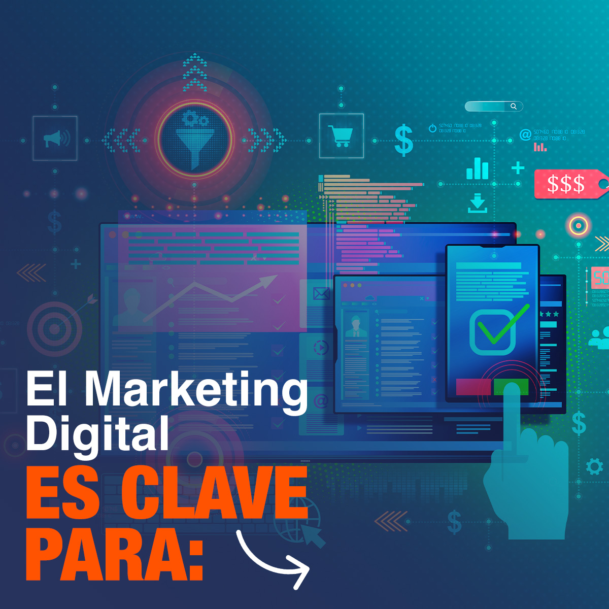 Carrusel El Marketing Digital es Clave Para: